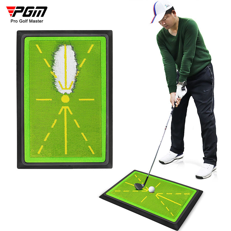 Golf Putting Mat - PGM 高品質ゴルフトレーニングパッドスイング検出バッティングボールトレース方向マットスイングパスパッドスイング練習パッド