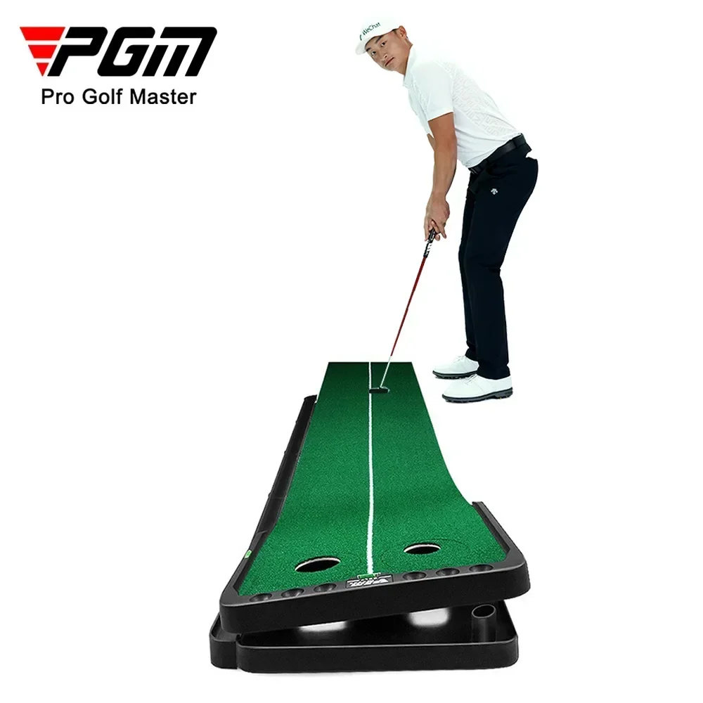 Golf Putting Mat - Pgm 3M 新しいゴルフパッティングマットゴルフパタートレーナー屋内調整可能なグリーンパターカーペット練習セットフェアウェイ