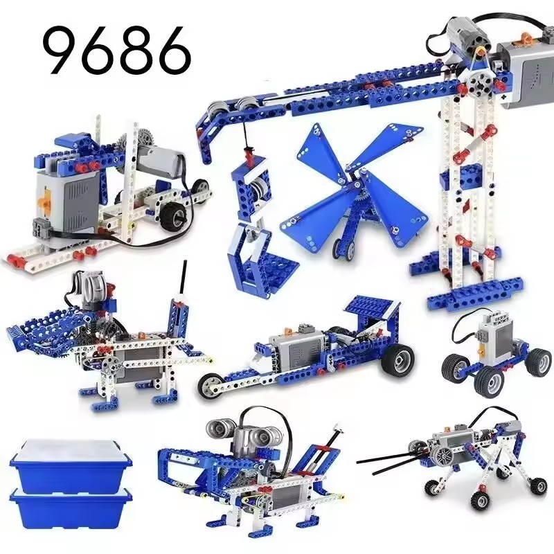 Sports Equipment For Schools - STEM 9686教育セット テクニカルシンプル＆電動ビルディングブロック 学校生徒向け学習パワーファンクションブリック 子供用おもちゃ