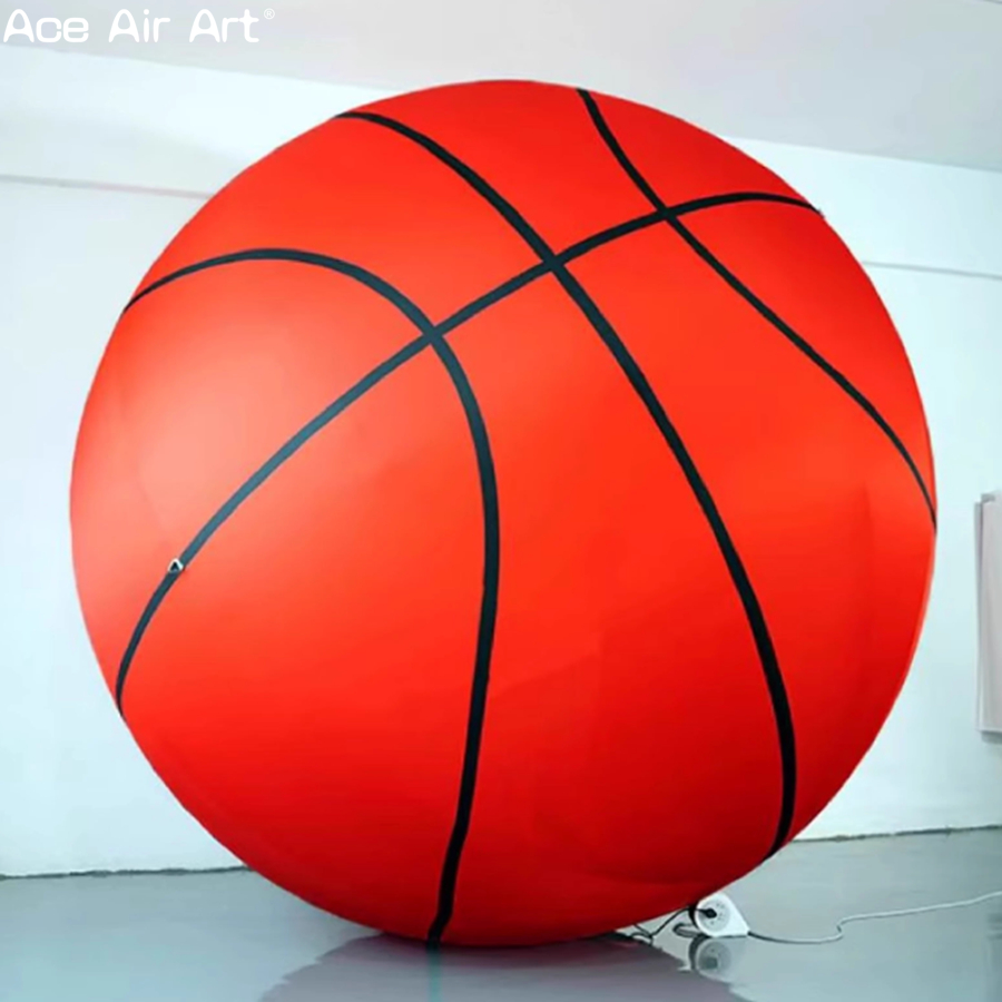 Sports Equipment In Chinese - 直径3mの巨大なインフレータブルバスケットボール、スポーツ用品店のプロモーション、スポーツフィールドのシンボルとして、ロゴのカスタマイズが可能