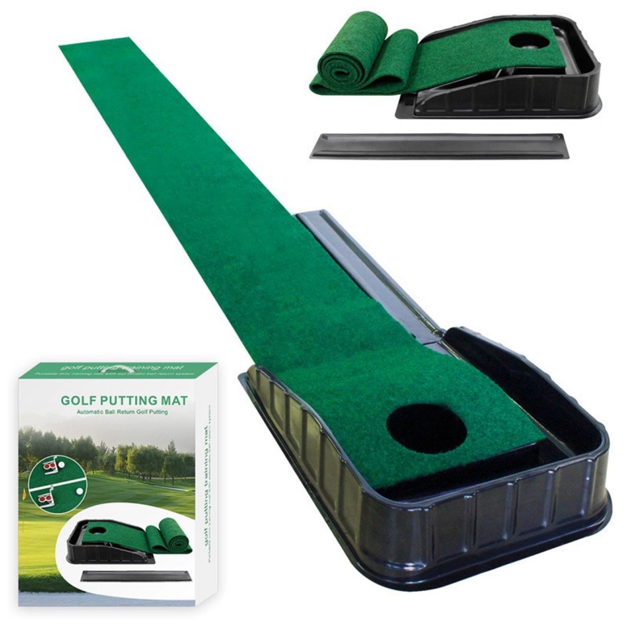 Golf Putting Mat - パッティングマット: 実際的な家庭での練習でゴルフスキルを完璧に - パッティングストロークを改善し、スコアを下げる、そして楽しむ