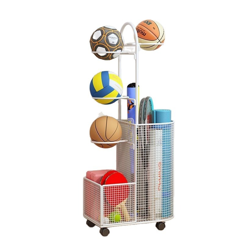 Sports Equipment For Badminton - 家庭用スポーツ収納ラック、バスケットボール・バドミントンラケット、フィットネス機器の配置と整理