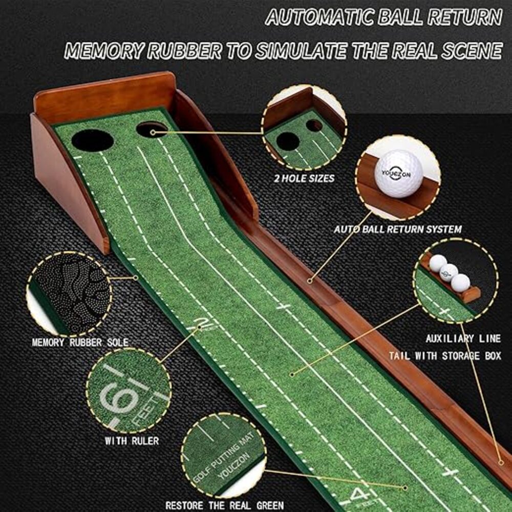 ゴルフ取り外し可能パター練習セット 室内 オフィス 自宅 屋 - Golf Putting Mat のレビューと価格