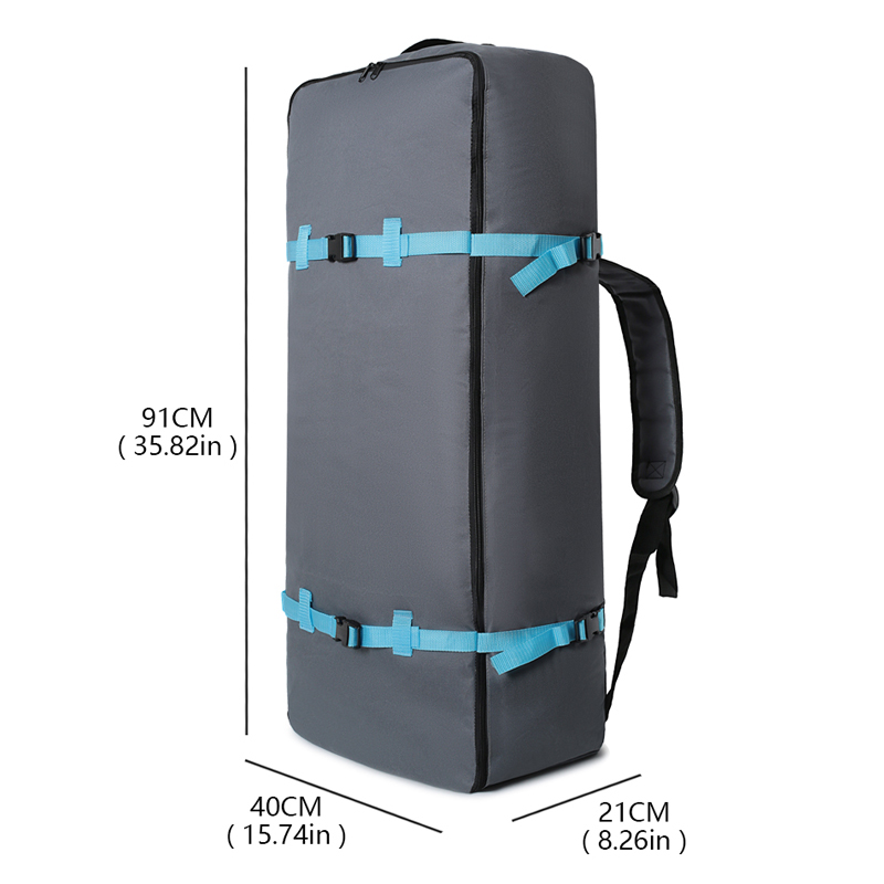 グレーのオックスフォード布製パドルボードバックパック、外部強 - Sports Equipment Outdoor Storage のレビューと価格