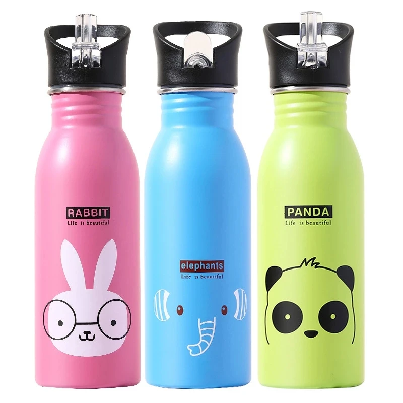 500ML ステンレス鋼製ウォーターボトル ストロー付き か - Sports Equipment Stores のレビューと価格