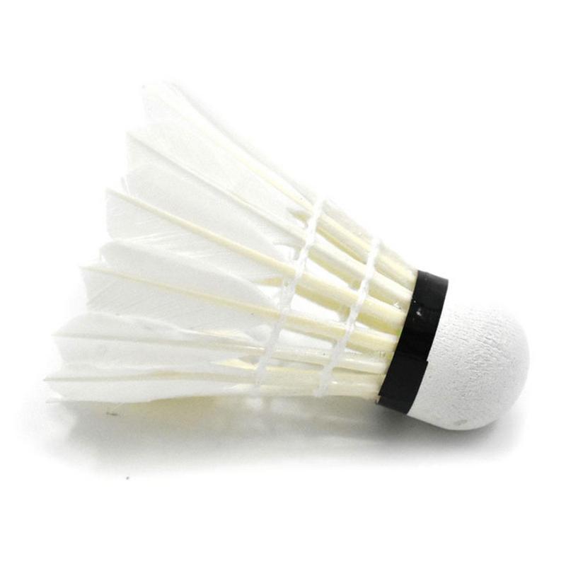 ナチュラルダックフェザーバドミントンシャトルコック、ホワイト - Sports Equipment For Badminton のレビューと価格