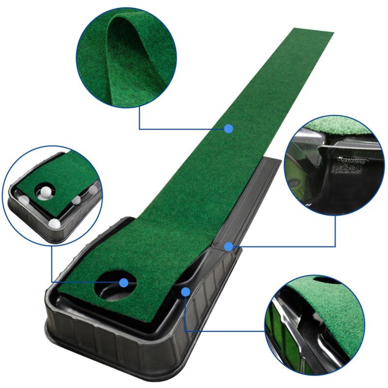 パッティングマット: 実際的な家庭での練習でゴルフスキルを完 - Golf Putting Mat のレビューと価格