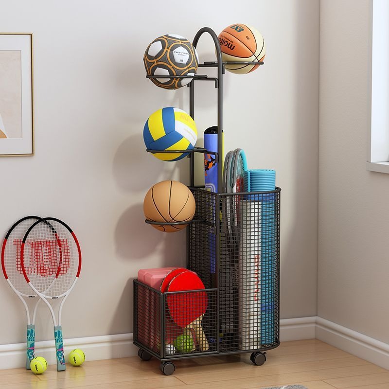 家庭用スポーツ収納ラック、バスケットボール・バドミントンラケ - Sports Equipment For Badminton のレビューと価格