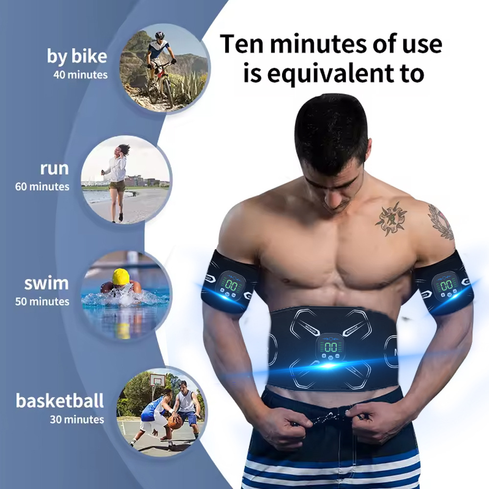 EMS 筋肉刺激装置腹部トレーナー腹筋トナー腕腹脚エクササイ - Sports Equipment Near Me のレビューと価格