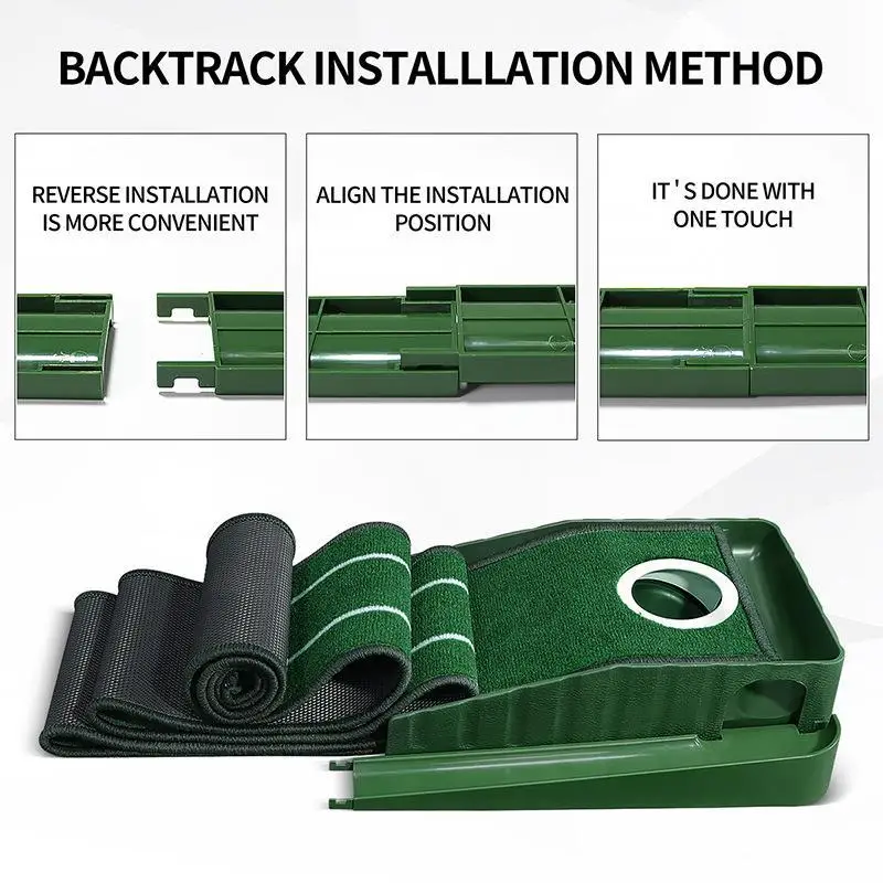 ポータブルミニゴルフグリーンパターマット、屋内および屋外の練 - Golf Putting Mat のレビューと価格
