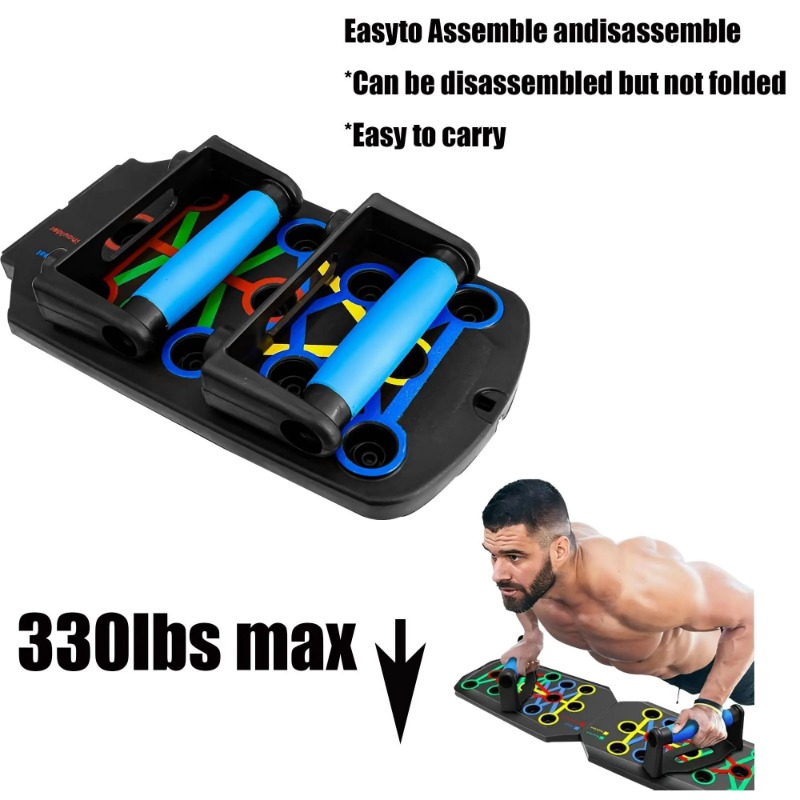抵抗バンド付き折りたたみ式プッシュアップボード、多機能プッシ - Sports Equipment Near Me のレビューと価格